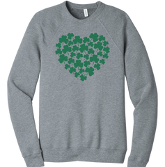 Shamrock Heart Dressing Festive grey crewneck
