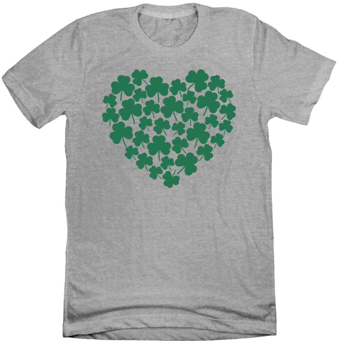 Shamrock Heart Dressing Festive grey T-shirt