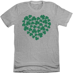 Shamrock Heart Dressing Festive grey T-shirt