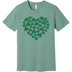 Shamrock Heart Dressing Festive dusty blue T-shirt
