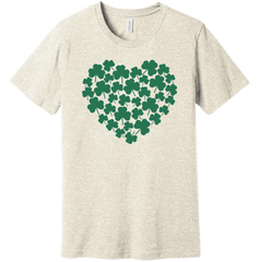 Shamrock Heart Dressing Festive oatmeal T-shirt