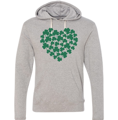 Shamrock Heart Dressing Festive grey hoodie