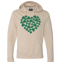Shamrock Heart Dressing Festive oatmeal hoodie