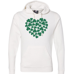 Shamrock Heart Dressing Festive white hoodie