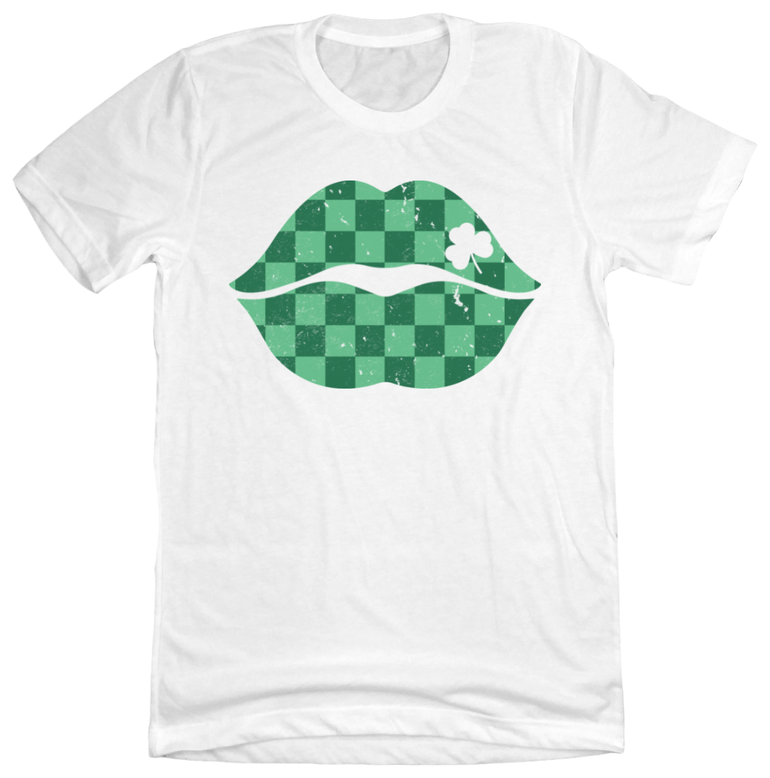 St. Patty's Lips Dressing Festive White T-shirt