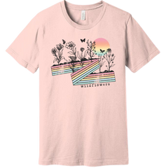 Wildflowers Retro Dressing Festive soft pink T-shirt