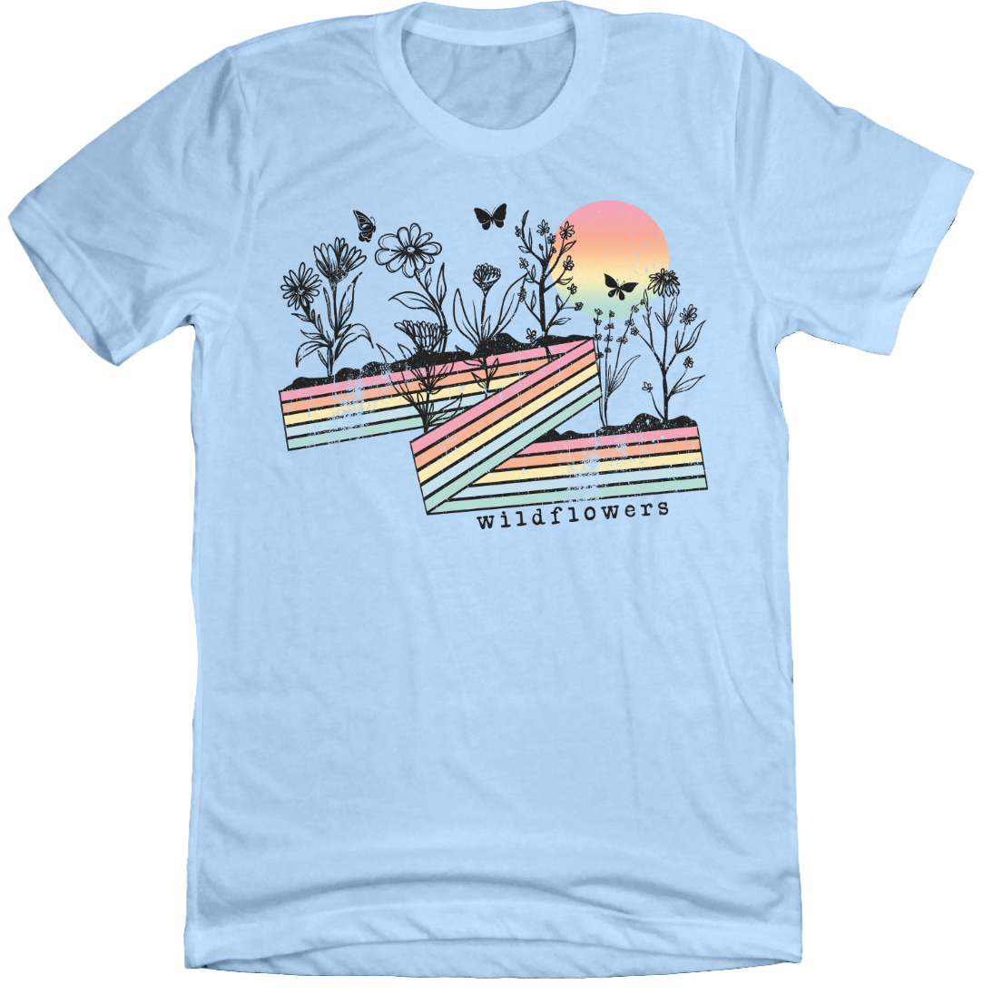 Wildflowers Retro Dressing Festive Light T-shirt