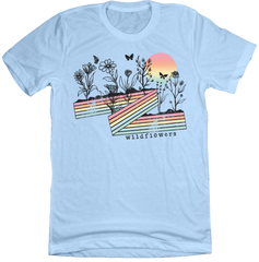 Wildflowers Retro Dressing Festive Light T-shirt