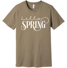 Hello Spring Dressing Festive T-shirt tan