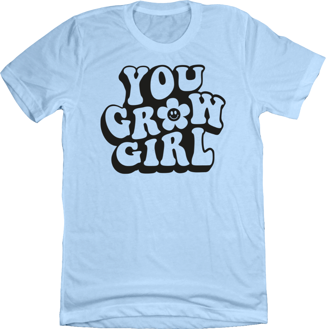 Dressing Festive You Grow Girl T-shirt blue