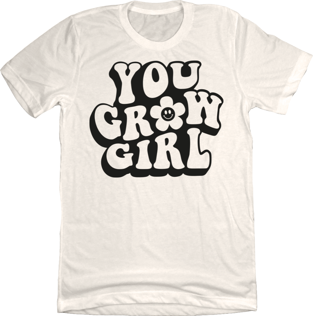 Dressing Festive You Grow Girl T-shirt natural white