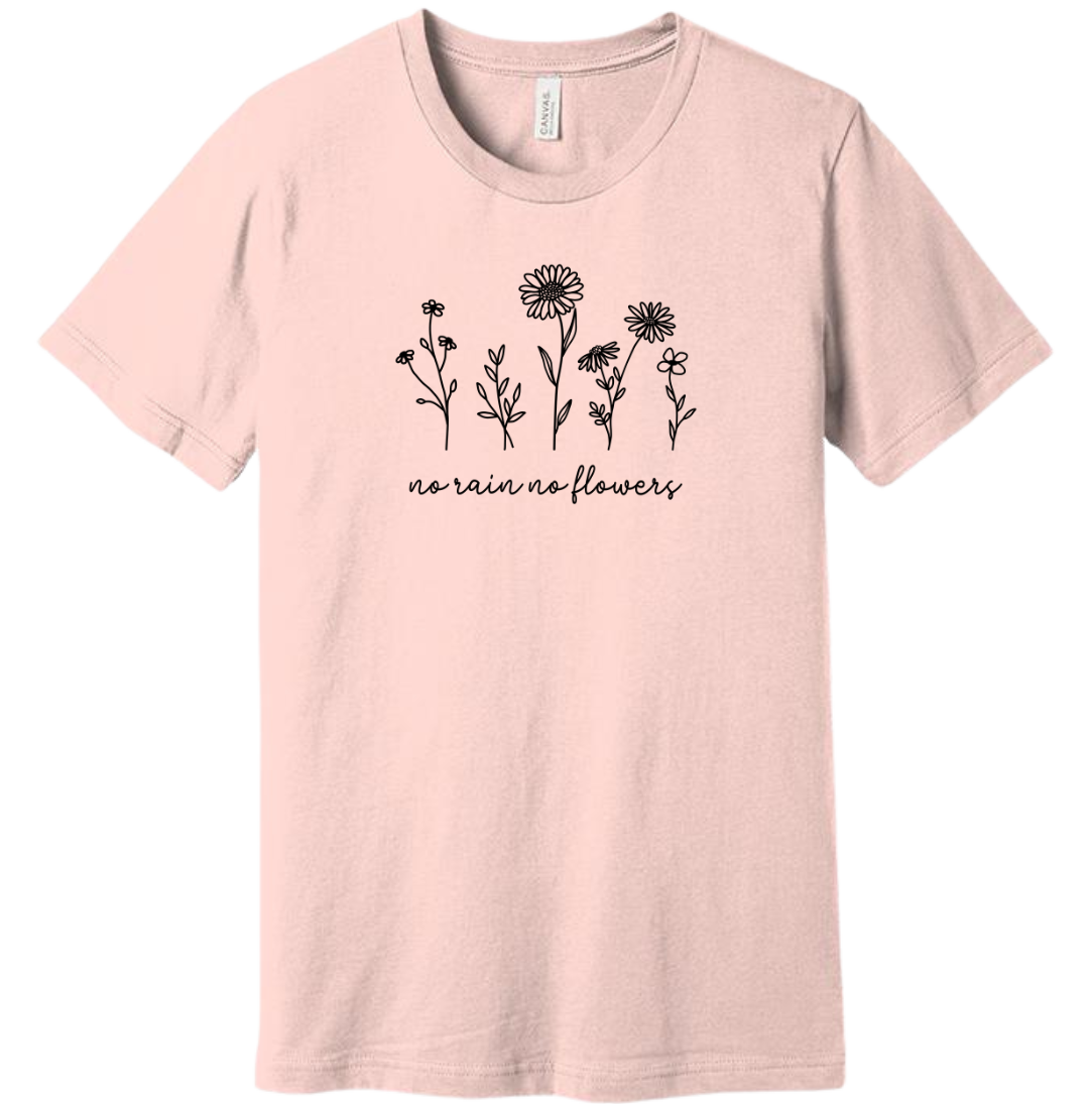Dressing Festive No Rain No Flowers T-shirt Pink