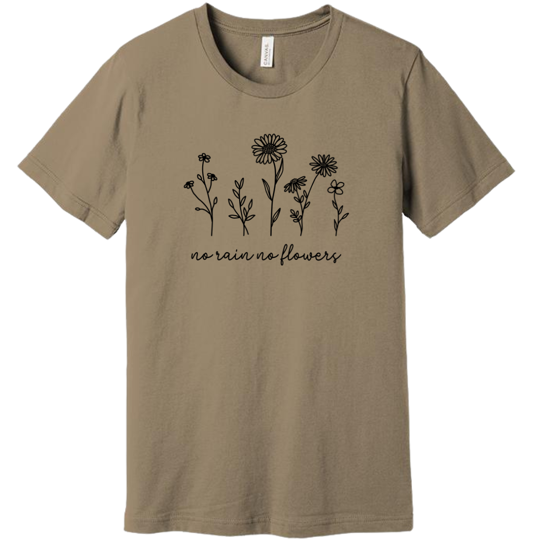 Dressing Festive No Rain No Flowers T-shirt Tan