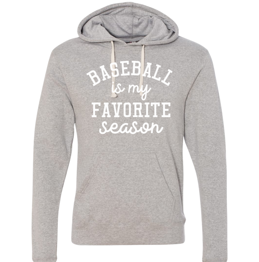 Baseball is My Favorite Season hoodie Dressing Festive grey