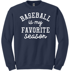 Baseball is My Favorite Season crew Dressing Festive navy
