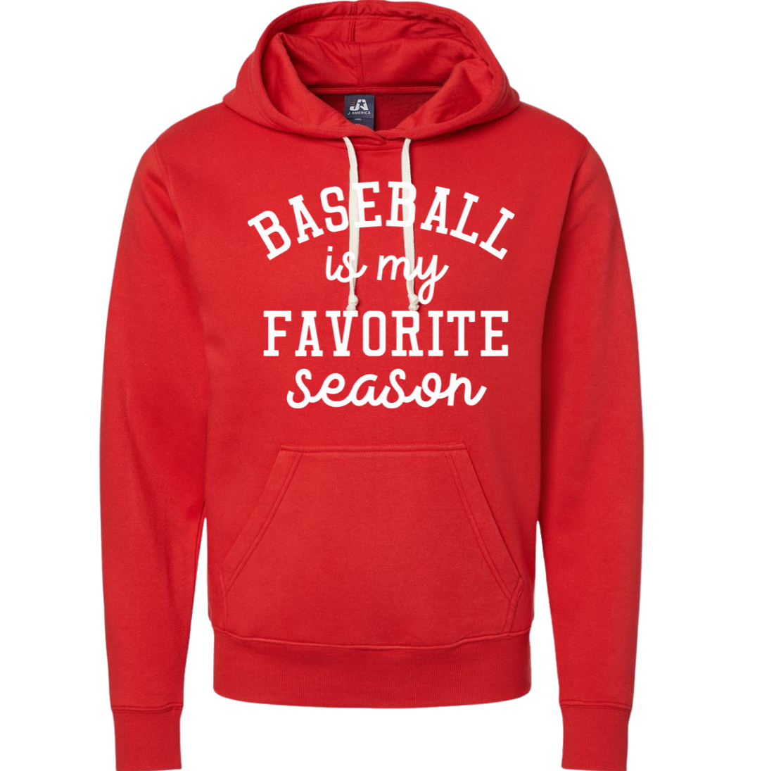 Baseball is My Favorite Season hoodie Dressing Festive red