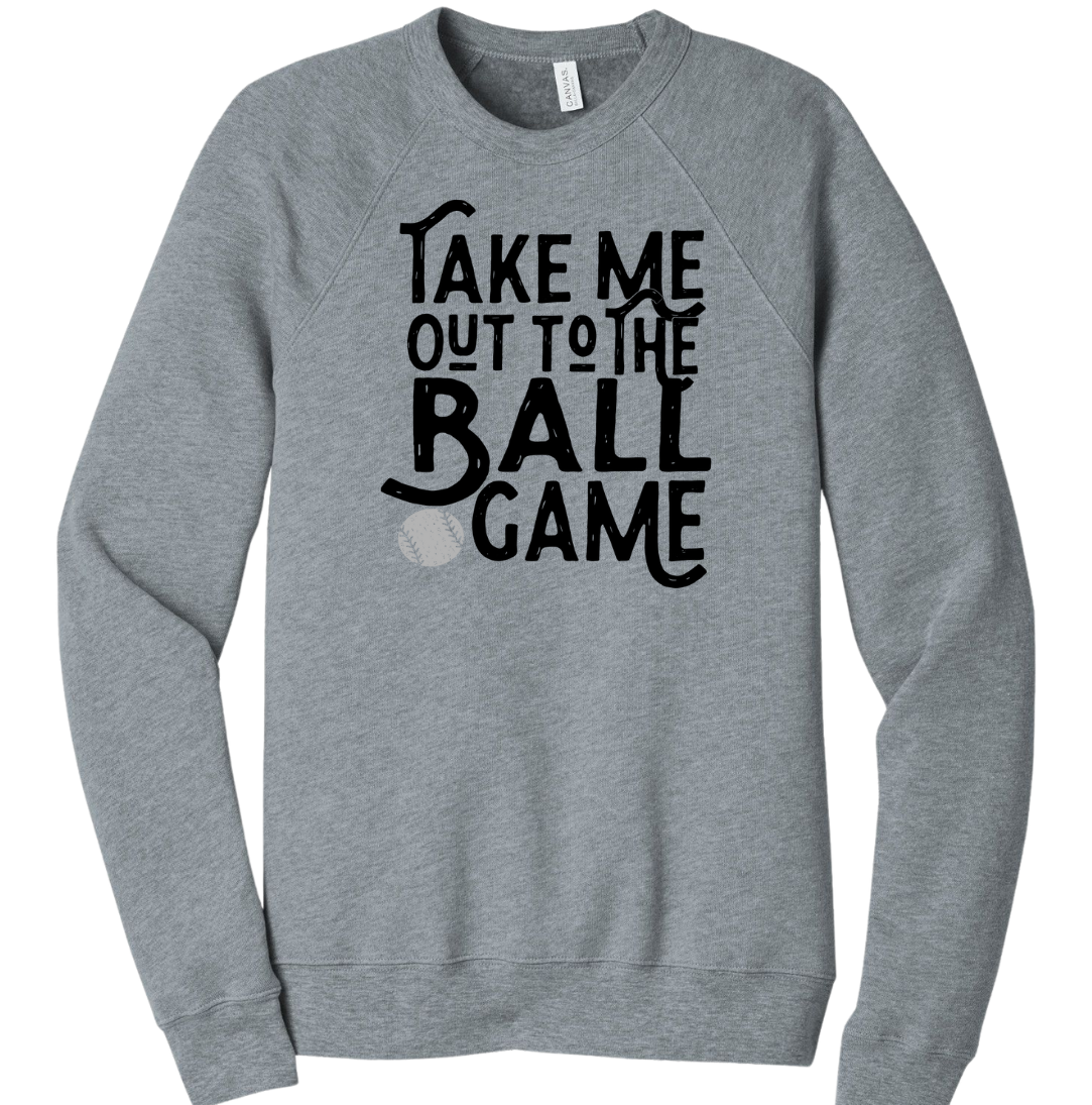 Take Me Out to the Ball Game Dressing Festive grey crew