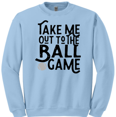 Take Me Out to the Ball Game Dressing Festive light blue crew