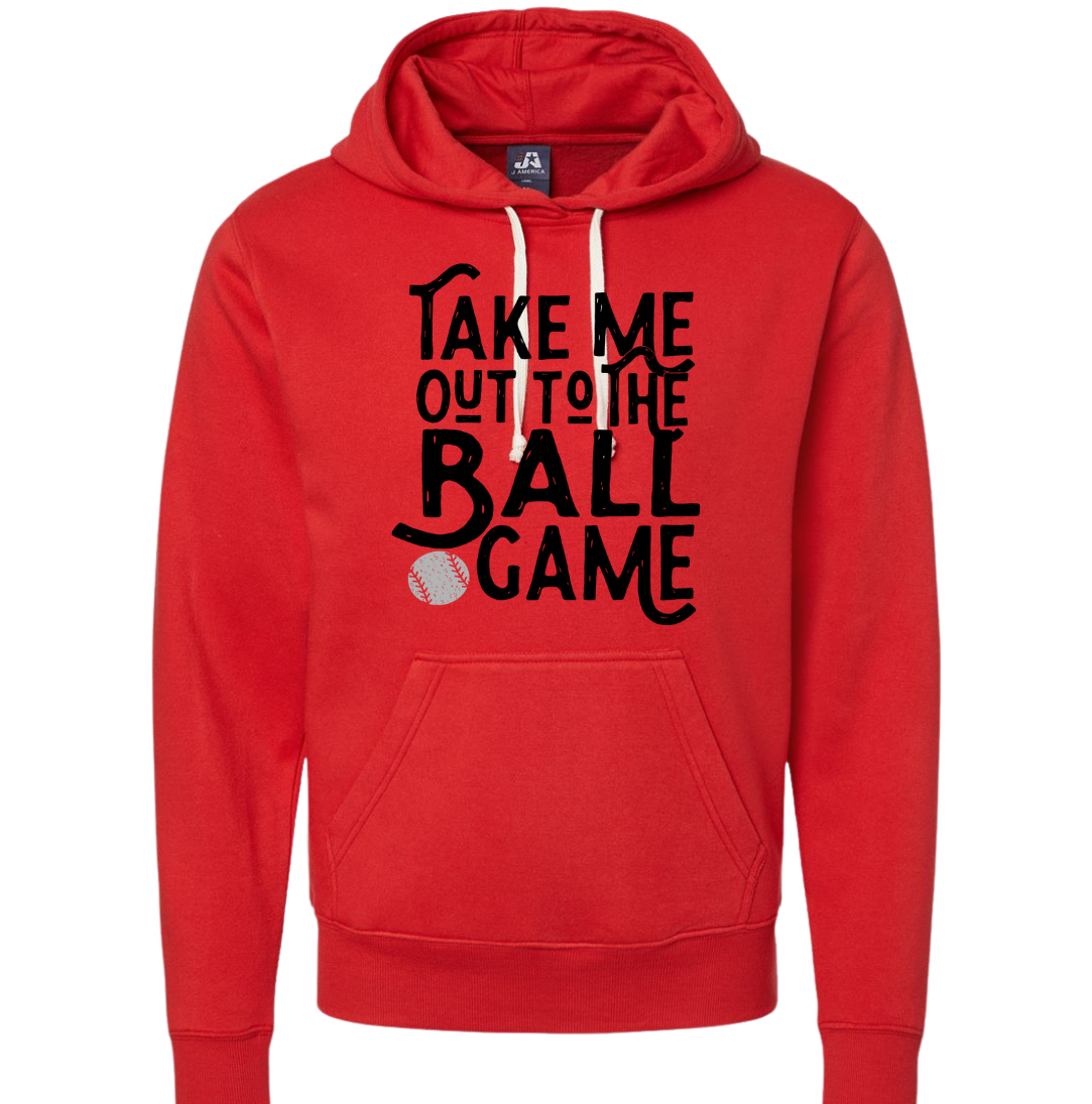 Take Me Out to the Ball Game Dressing Festive red hoodie
