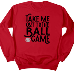 Take Me Out to the Ball Game Dressing Festive red crew