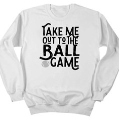 Take Me Out to the Ball Game Dressing Festive white crew
