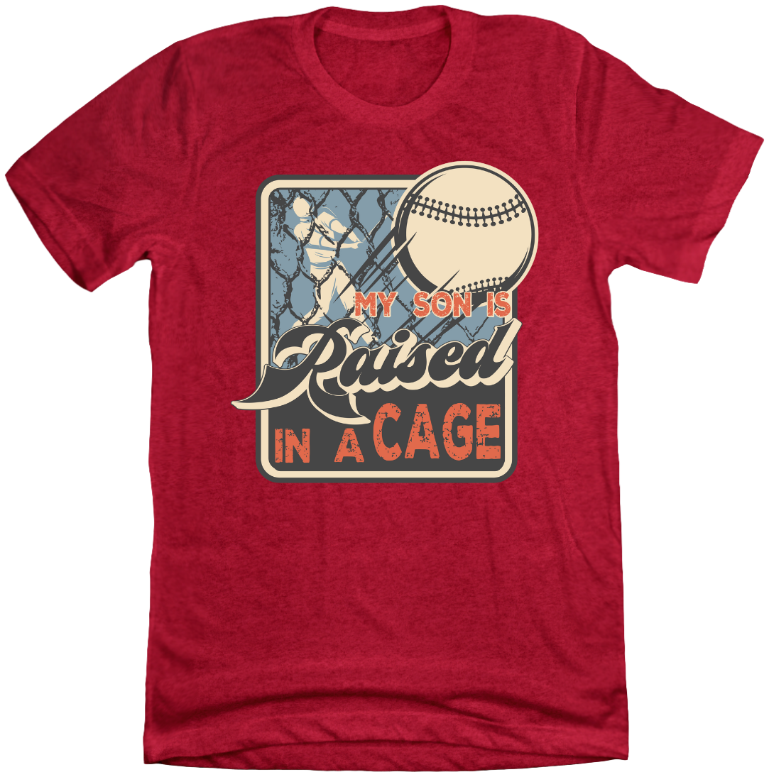 My Son is Raised in a Cage Dressing Festive Red T-shirt