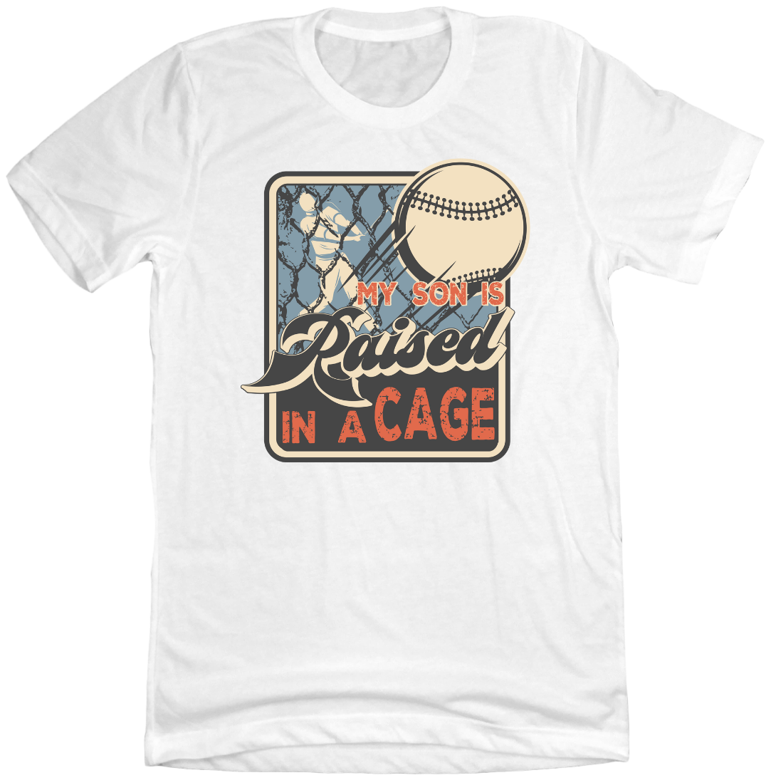 My Son is Raised in a Cage Dressing Festive white T-shirt