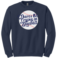 There's No Crying in Baseball Dressing Festive navy crew