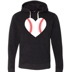 Baseball Heart Dressing Festive black hoodie