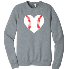 Baseball Heart Dressing Festive grey crew
