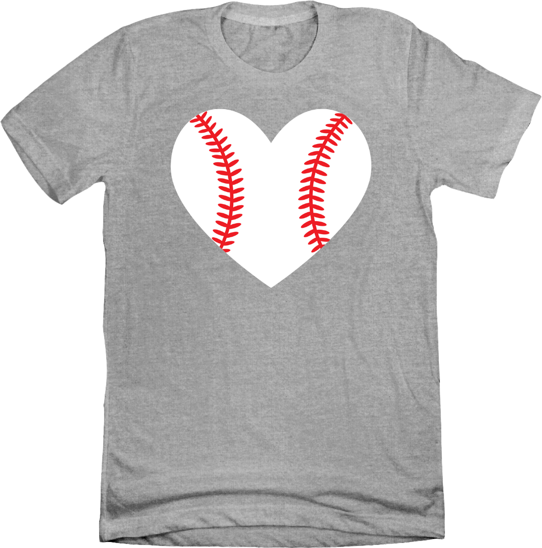 Baseball Heart Dressing Festive grey T-shirt