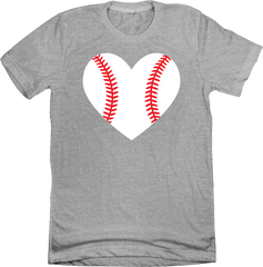 Baseball Heart Dressing Festive grey T-shirt