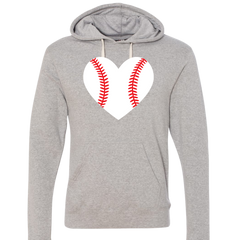 Baseball Heart Dressing Festive grey Hoodie