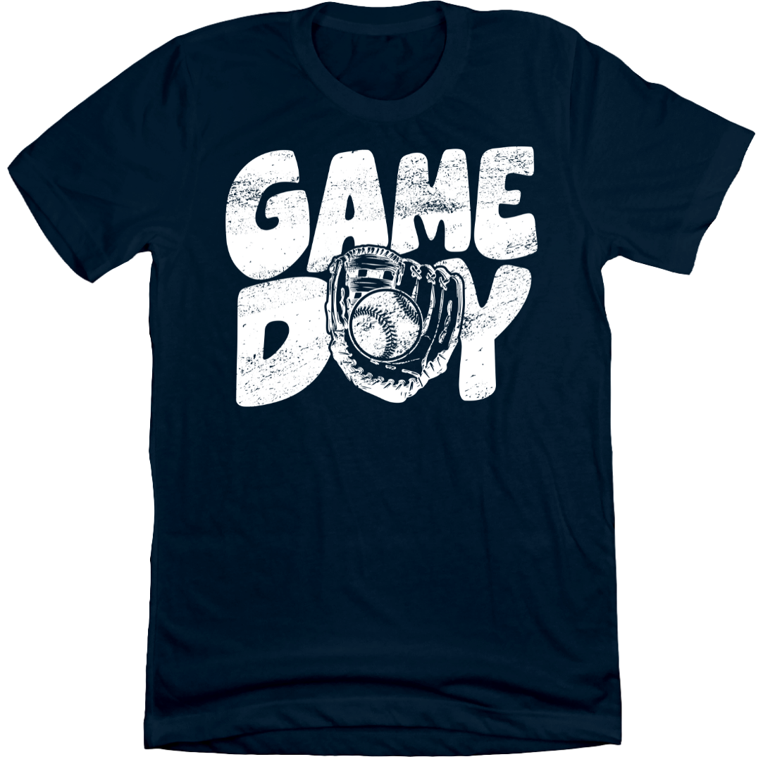 Baseball Game Today navy T-shirt Dressing Festive