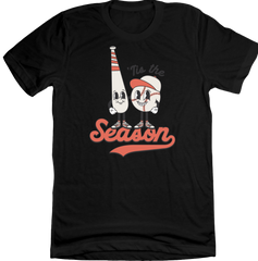 Tis Baseball Season Dressing Festive black T-shirt