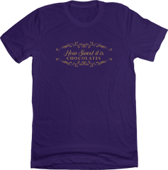 How Sweet it is Chocolate Purple T-shirt Dressing Festive
