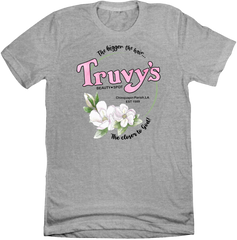 Truvy's Beauty Spot Steel Magnolia's Dressing Festive Grey T-shirt
