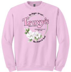Truvy's Beauty Spot Steel Magnolia's Dressing Festive  pink Crewneck