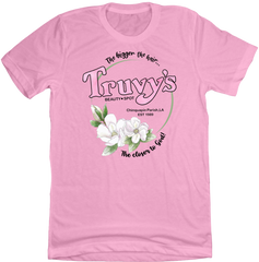 Truvy's Beauty Spot Steel Magnolia's Dressing Festive  pink T-shirt