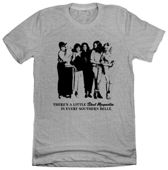 Steel Magnolias Southern Belle T-shirt Dressing Festive grey