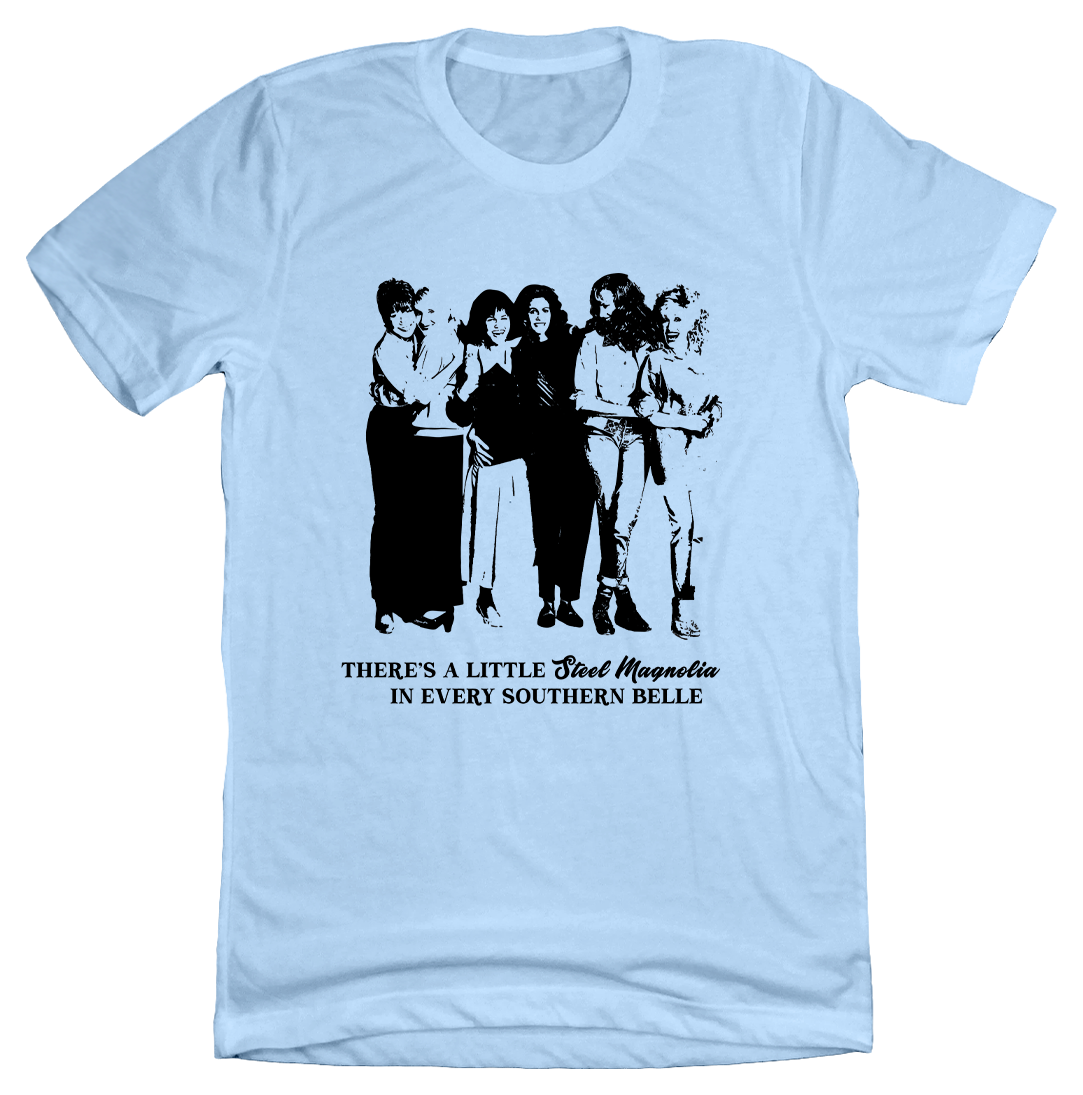 Steel Magnolias Southern Belle T-shirt Dressing Festive blue
