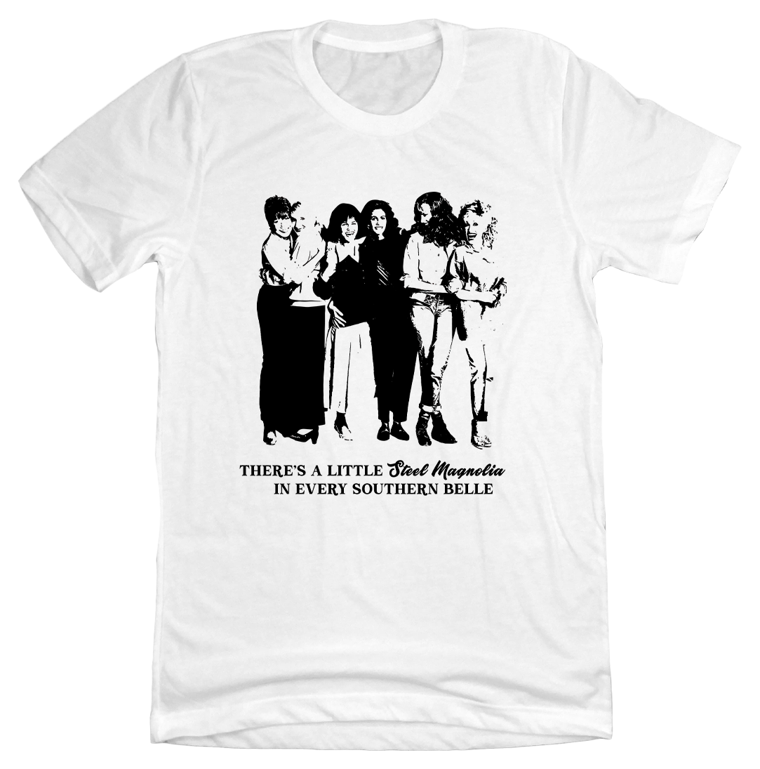 Steel Magnolias Southern Belle T-shirt Dressing Festive white