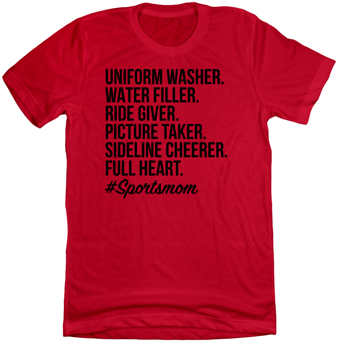 Sports Mom Dressing Festive T-shirt red