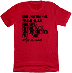 Sports Mom Dressing Festive T-shirt red