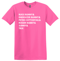 Famous Bunnies Dressing Festive T-shirt pink