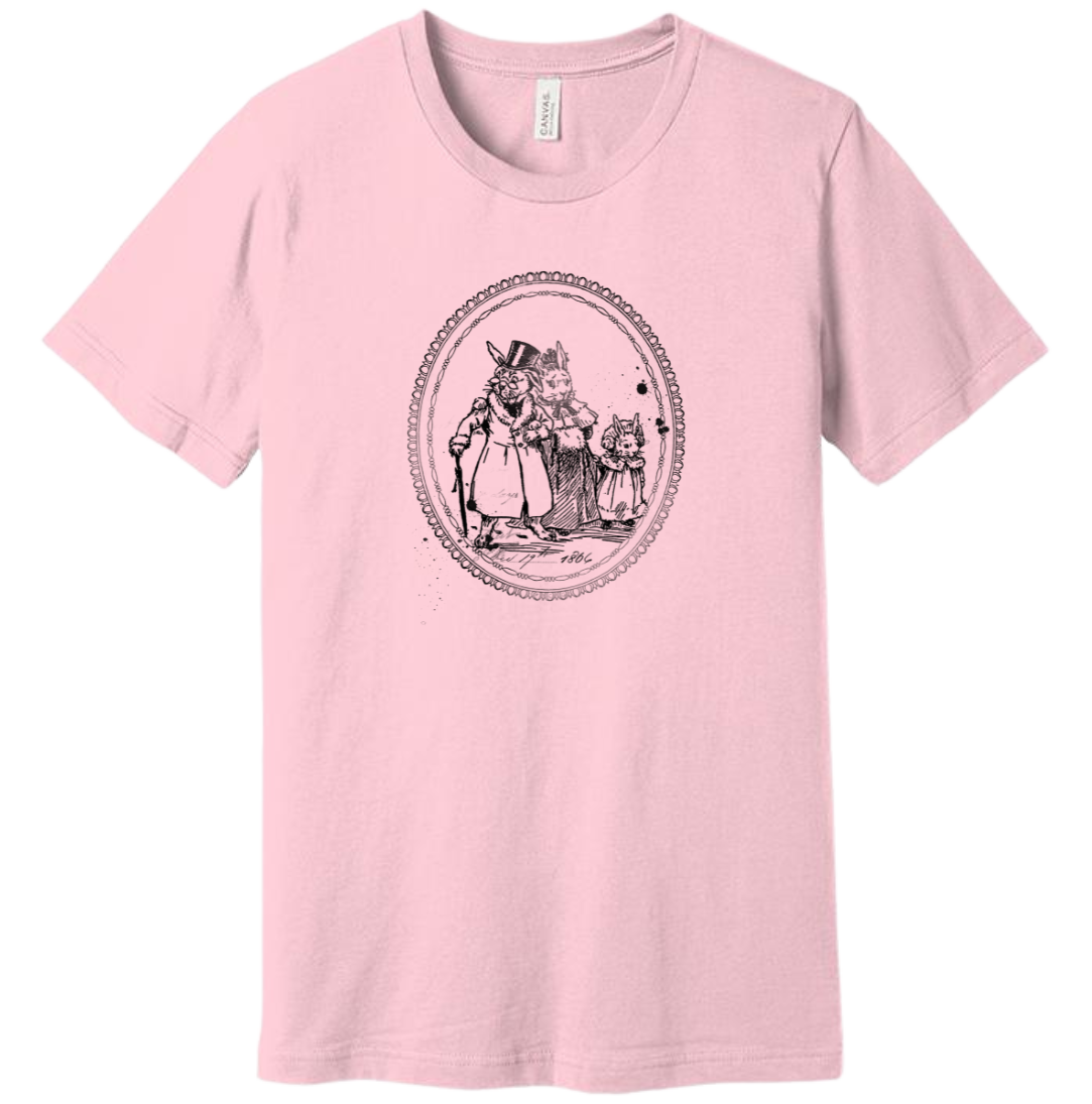 Vintage Easter Family Dressing Festive T-shirt pink