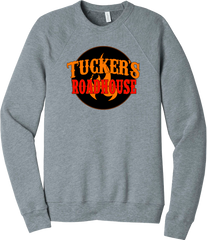 Tucker's Roadhouse Logo Dressing Festive grey crewneck