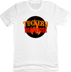 Tucker's Roadhouse Logo Dressing Festive white T-shirt