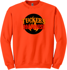 Tucker's Roadhouse Logo Dressing Festive orange crewneck