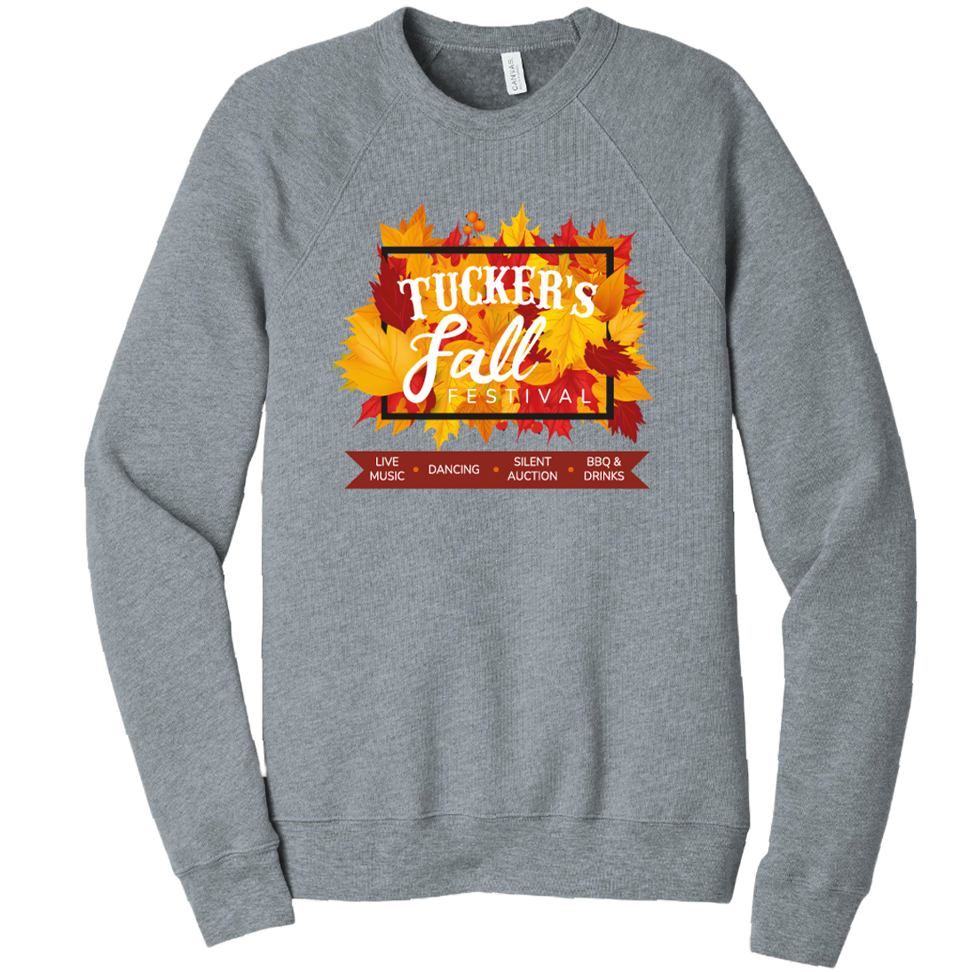 Tucker's Fall Festival Dressing Festive grey crewneck